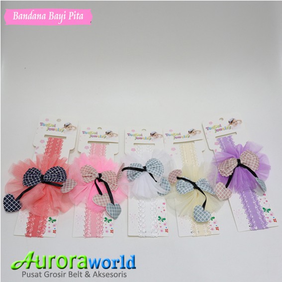 Auoraworld Official Baby Headband Bandana Bando Pita Love Bayi Premium Import Quality