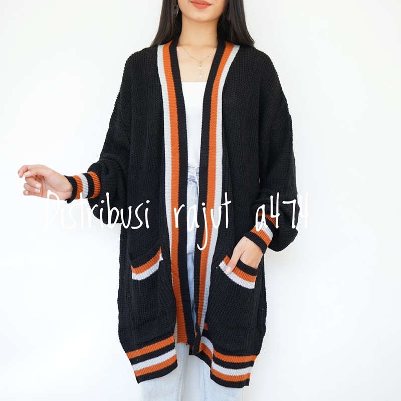 LONG CARDY LUNA OVERSIZE EIREN MOTIF OVERSIZE OUTER EXPORT