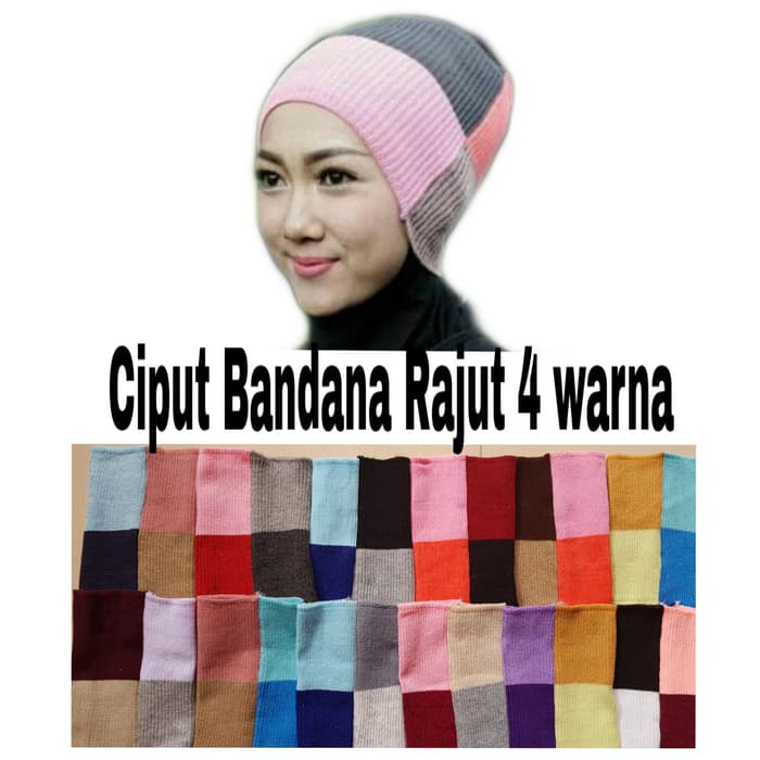 Dalaman Krudung Rajut 4 Warna Premium/Ciput Rajut 4 Warna