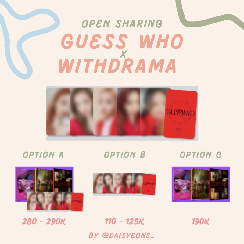 Pelunasan ITZY Guess Who x Withdrama WD
