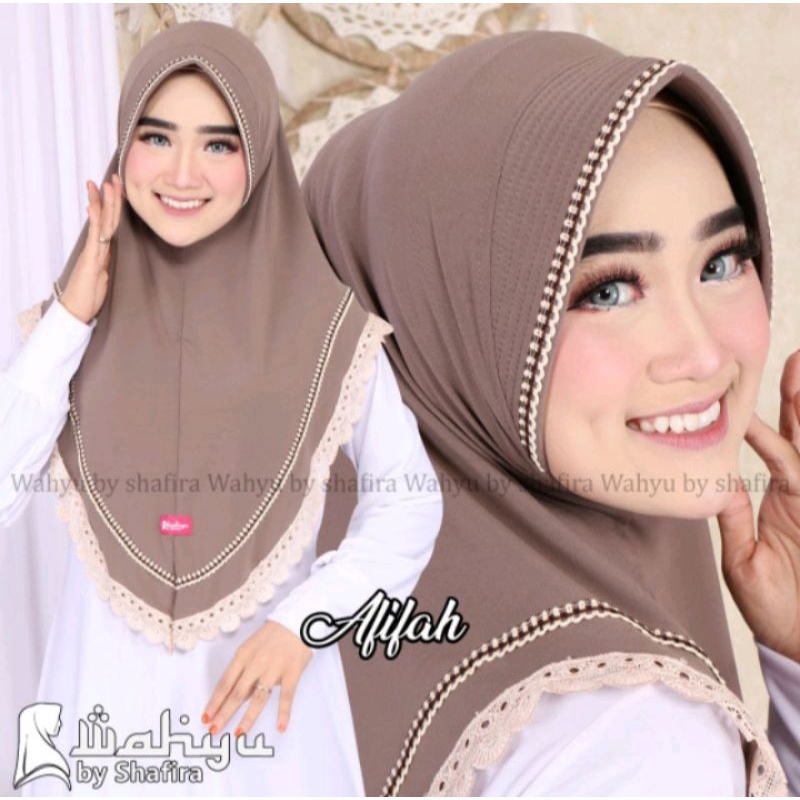 AFIFAH HIJAB INSTAN JERSEY WAHYU BY SHAFIRA KERUDUNG KEKINIAN EL RAIS