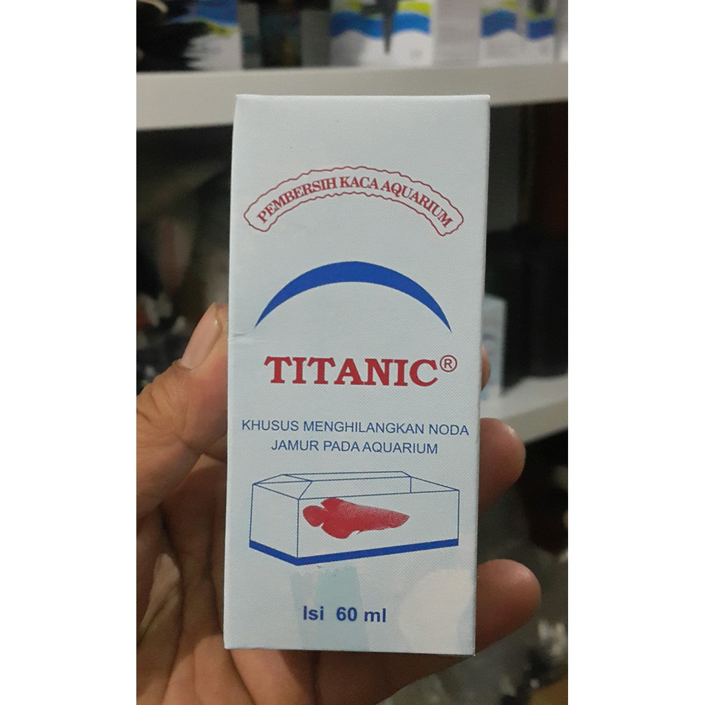 Obat Pembersih Anti Jamur Kaca Aquarium Titanic 60 ml