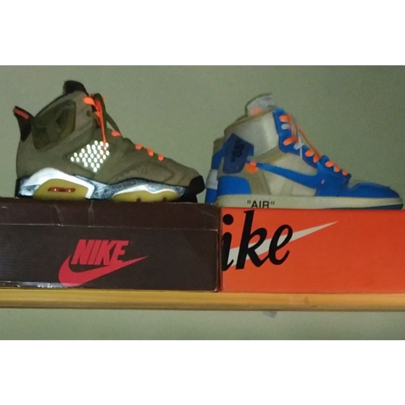 2 PASANG AJ1 RETRO 1 OW DAN RETRO 6 TRAVIS