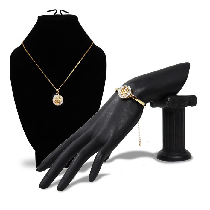 Arroyan 1set Kalung & Gelang kesehatan Swarovski ORIGINAL Muslim