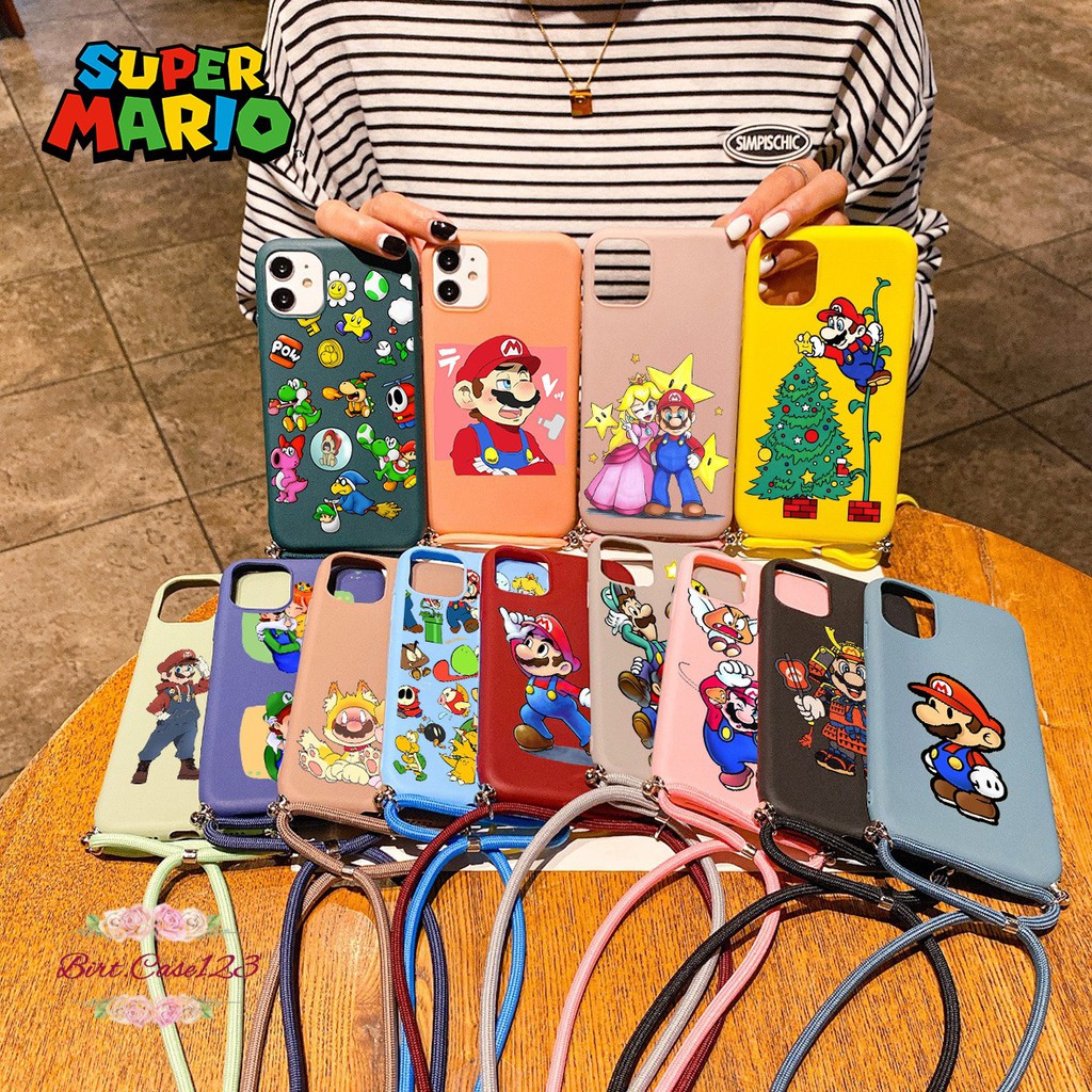 Softcase Slingcase Tali Lanyard Candy SUPER MARIO Iphone 6g 6s 6+ 7+ 8+ BC3905