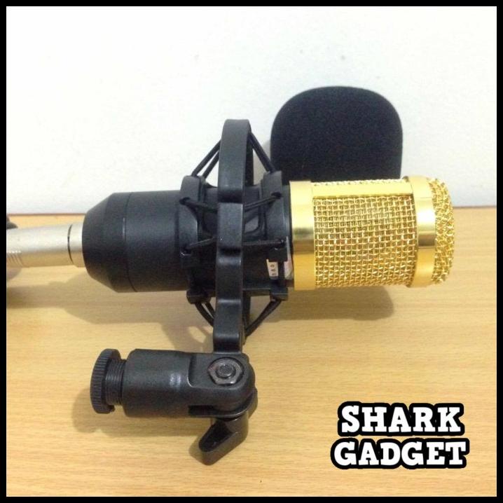 Microphone Eksternal Kondenser Studio For Hp / Laptop Mic Kabel + Busa