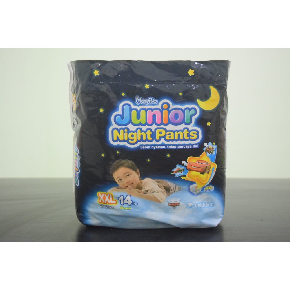 MamyPoko Junior Night Pants For Boy XXL 14pcs | Shopee