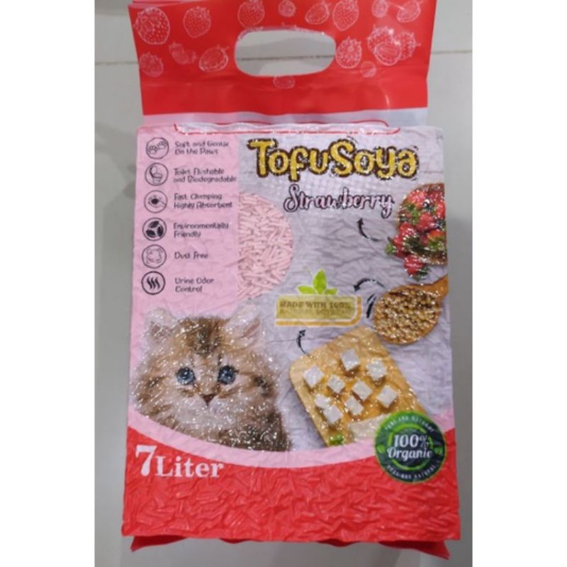 Markotops soya tofu cat litter 7L / pasir tofu markotop pasir tofu soya / pasir kucing tofu pasir gumpal soya tofu organic clumping cat litter 7L