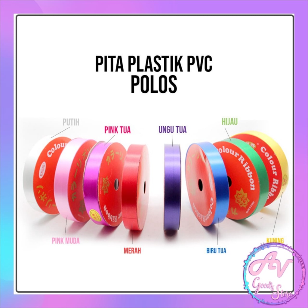 

pita / pita jepang / pita kado plastik polos / PITA PVC JEPANG POLOS (1ROLL)