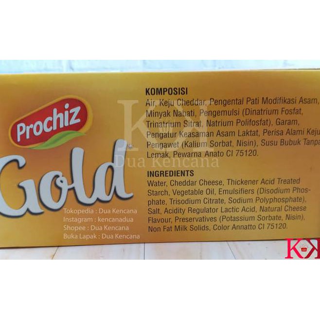 

30Xb Cheese Keju Prochiz Gold Cheddar 2 Kg Block Processed Cheddar Cheese 8Spb