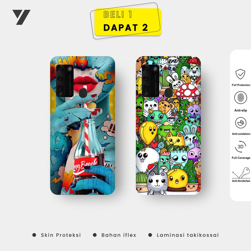 Garskin / Skin Case Hotwav Pearl K3 [Dapat 2 Garskin] - Motif 1