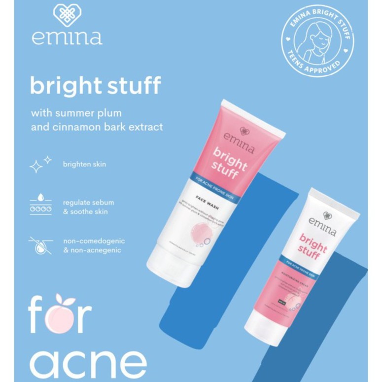 EMINA BRIGHT STUFF ACNE PRONE SKIN MOISTURISING CREAM 20 GR @MJ