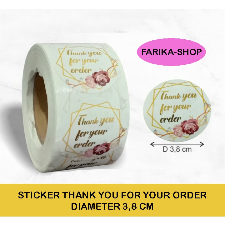 

Sticker Segel Label Thank You Bulat warna putih isi 10 pcs / Stiker Packing Souvenir Murah
