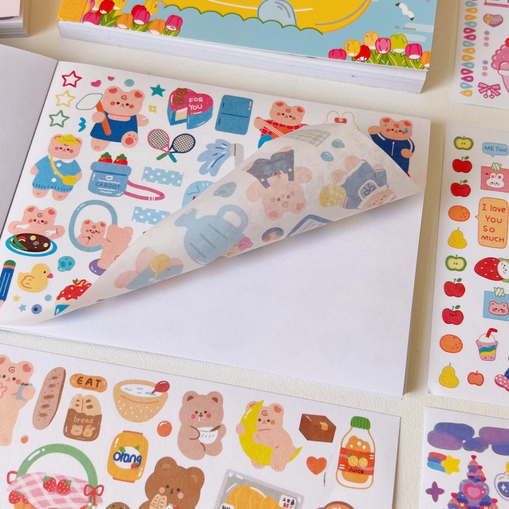 (YUMIOLSHOP21) DEKORASI STIKER AESTHETIC/ BUKU STIKER 50 LBR/ SCRAPBOOK