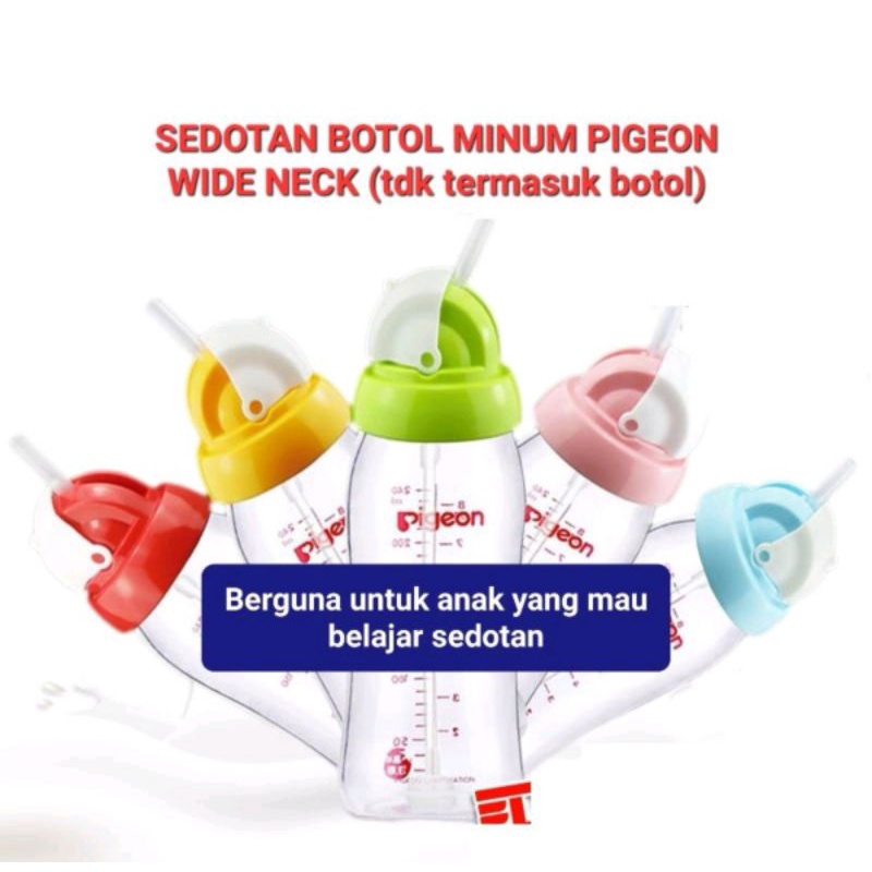 Head Straw Kepala Tutup botol Sedotan untuk Botol Susu Wide Neck