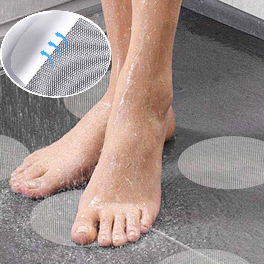 Solighter Stiker Selip Bathtub Stiker Strip Tangga Transparan Bentuk Bulat Stiker Anti Slip