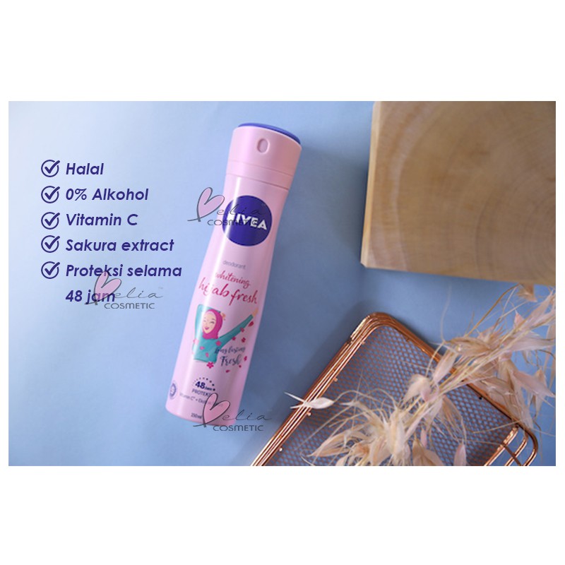 ❤ BELIA ❤ NIVEA Whitening Hijab Series Fresh Body Serum, Deodorant Spray, Deodorant Roll On (✔️BPOM)