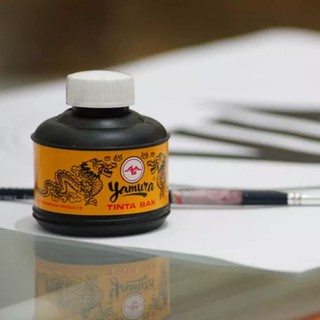 1 Botol Besar Tinta Bak Cina Kaligrafi Naga Yamura Shopee Indonesia