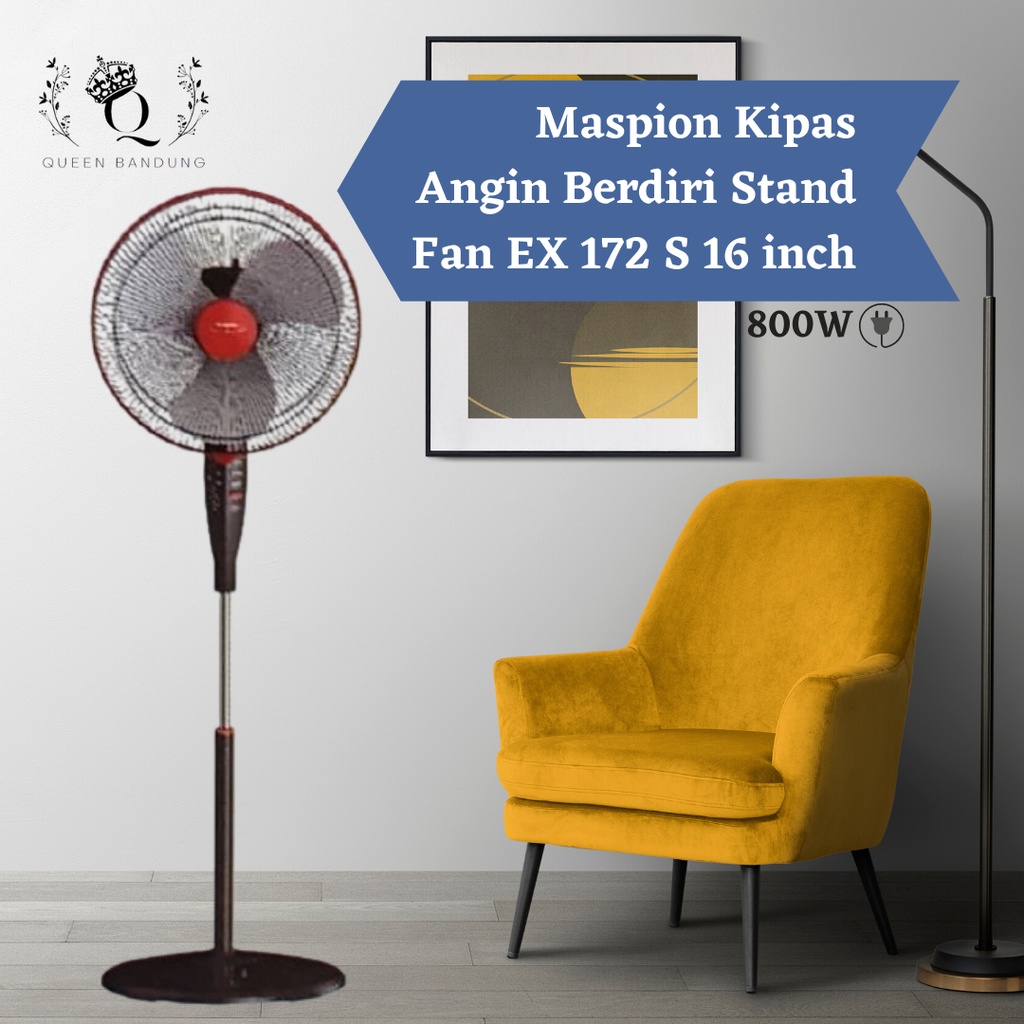 Maspion Kipas Angin EX 172S 16 Inch Stand Fan