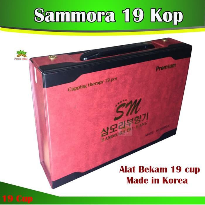 Alat Bekam Sammora isi 19 kop Sammora / Cup Original Korea / Alat Bekam Sammora Bu-Hang Merah