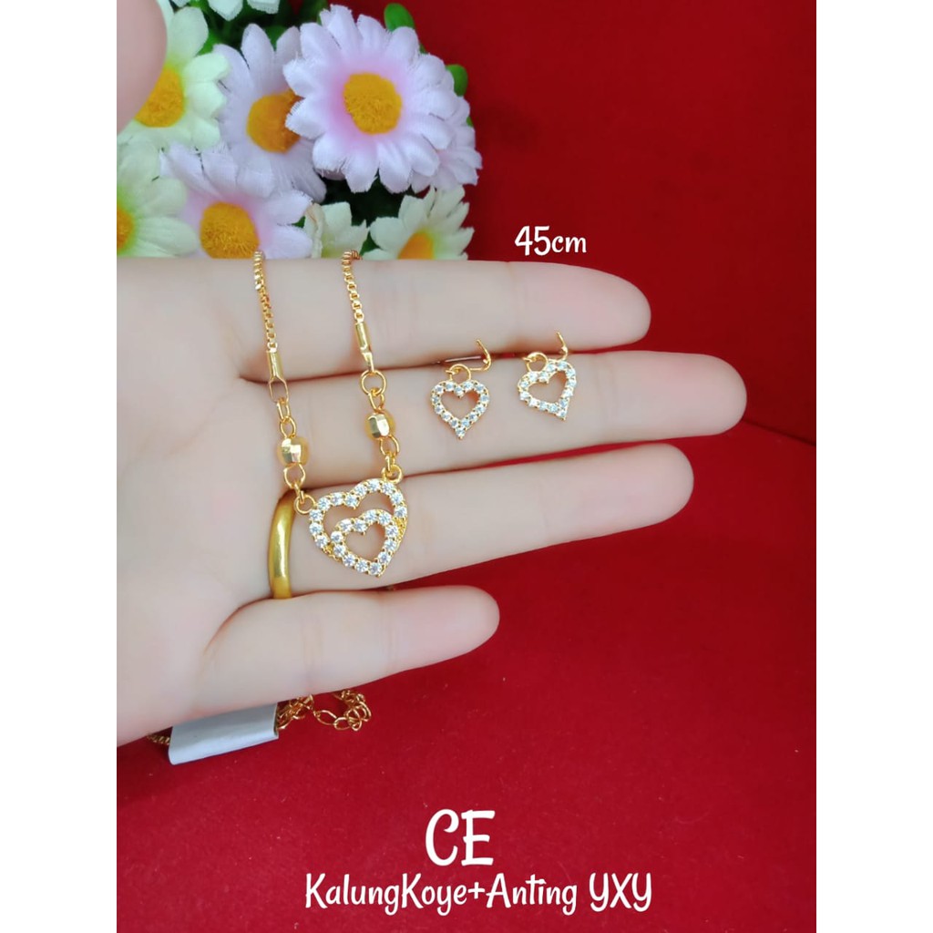 SET PERHIASAN DEWASA YAXIYA LAPIS MAS 24K TERMURAH - 20