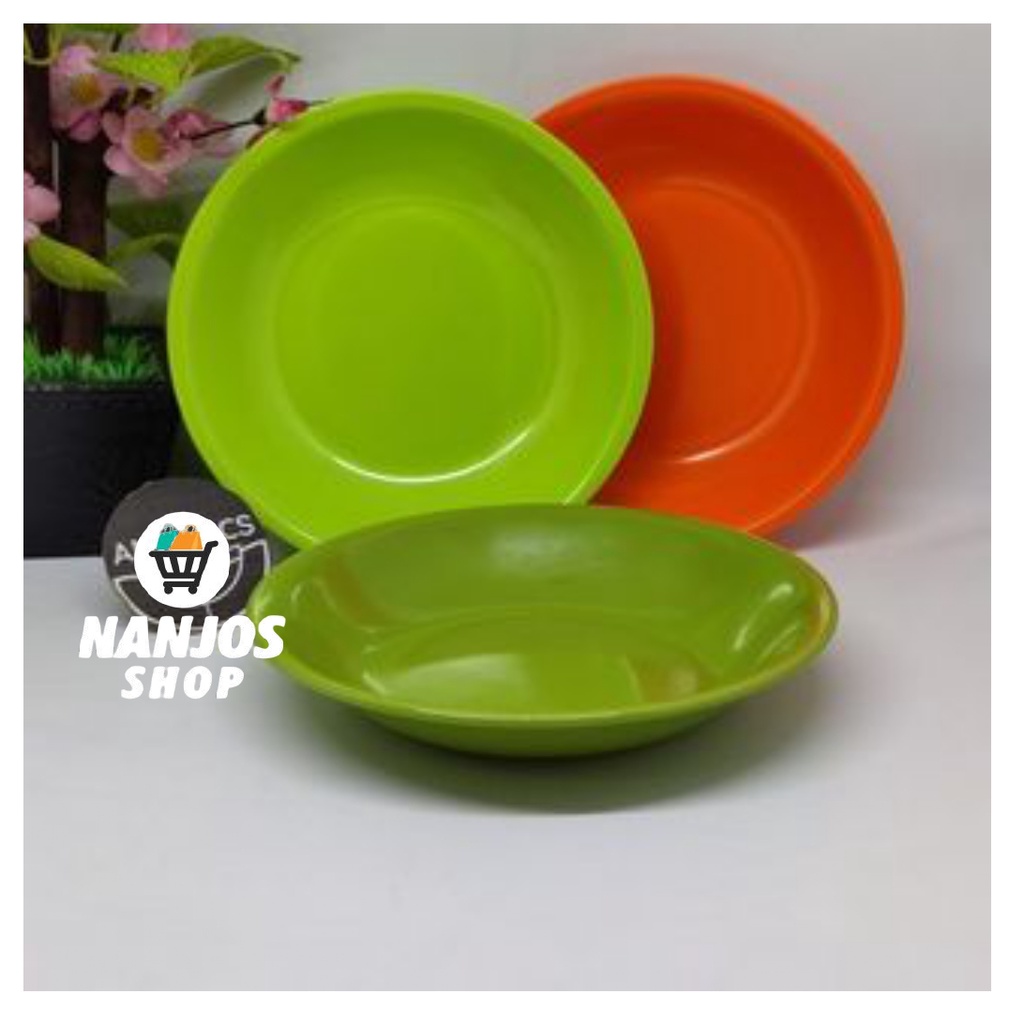 Golden Piring Lontong Makan Nasi Mie Cekung Ori Melamin 8,5 Inci P0906