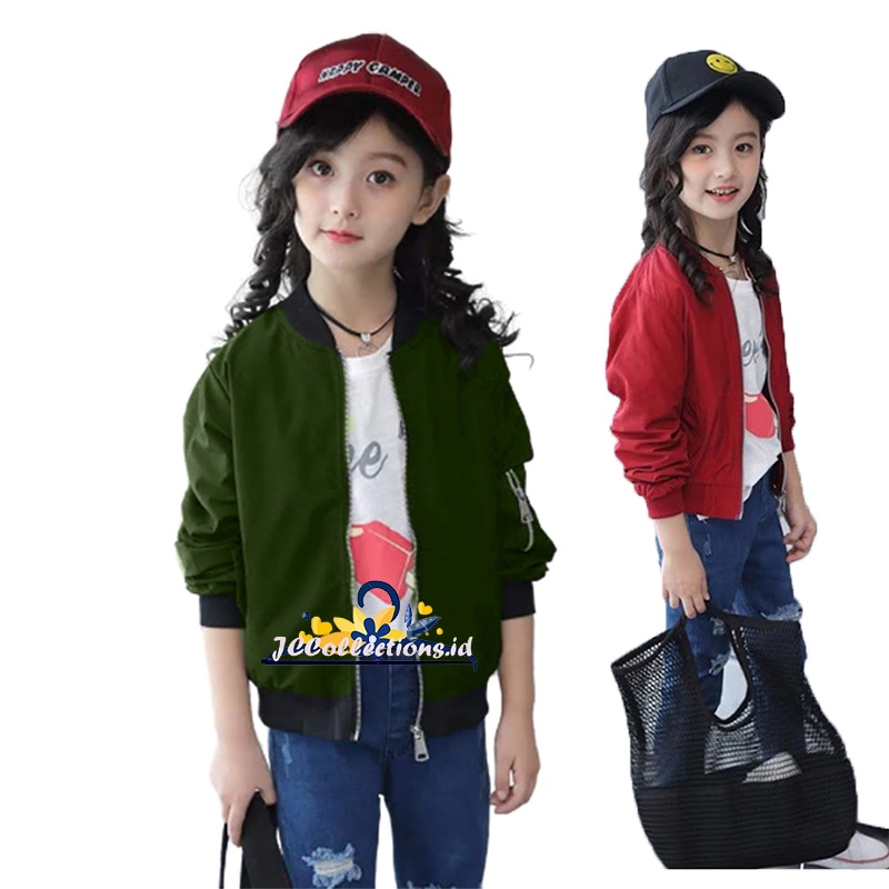 Jaket Anak Perempuan / Jaket Bomber Anak Cewek Remaja Umur 10 Tahun - 17 Tahun - JCCollections