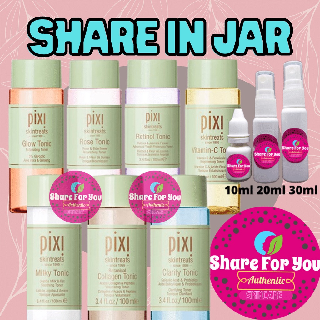 PIXI GLOW Tonic Exfoliating Toner Pixi RETINOL Tonic Pixi VITAMIN C Tonic Pixi MILKY Tonic Pixi ROSE