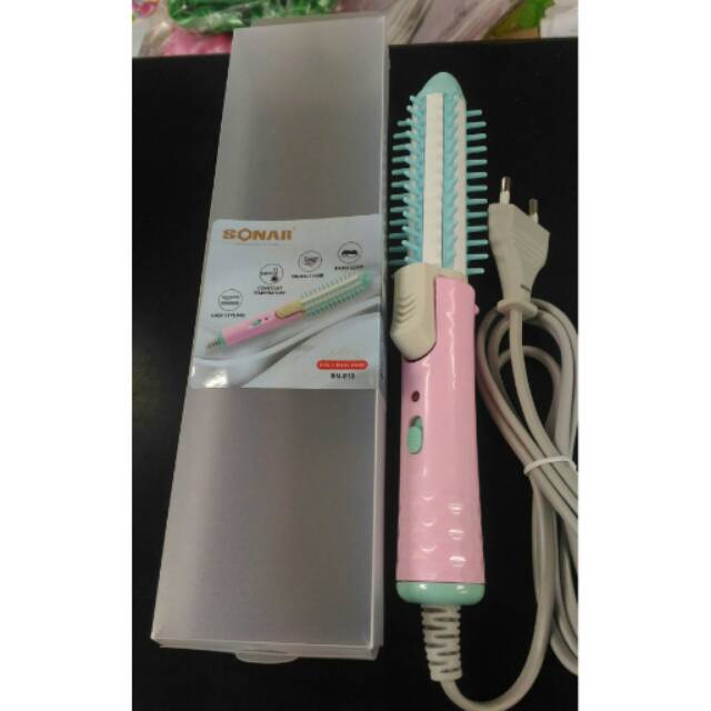 CATOKAN SONAR 2IN1 LURUS CURLY WITH COMB/ CATOK SONAR LURUS KERITING MURAH