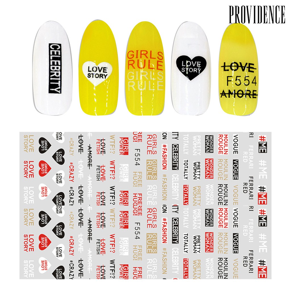 Providence Stiker Kuku 3d Motif Kupu-Kupu / Bunga Untuk Nail Art / Manicure Diy