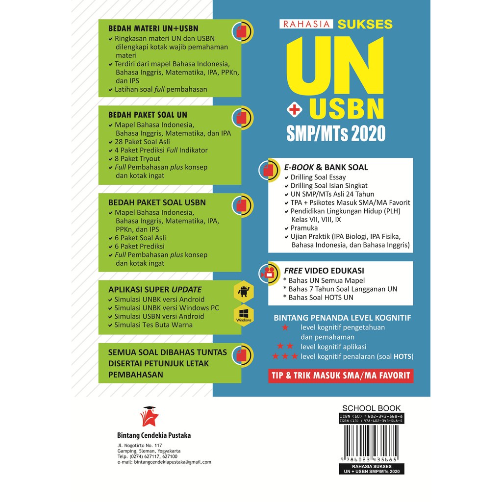 Enha Store20 BIG PROMO Buku Rahasia Sukses UN + USBN SMP/MTs 2022 Buku Latihan Soal Ujian Nasional Sekolah US UN UM Ujian Madrasah Terbaru Full Materi Soal dan Pembahasan Original Terbaru-3