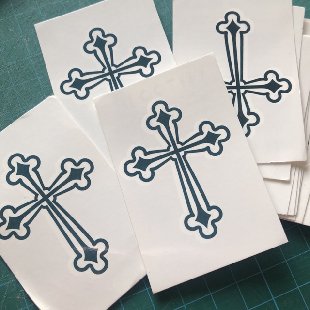 

POTATOO J cross tattoo sticker