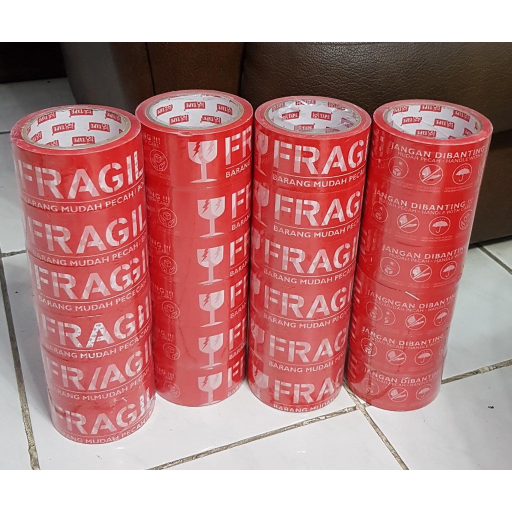 

K2 ACC - Lakban Fragile Jangan Dibanting Lebar 2 Inch 48MM 72 dan 90 YARD Murah Daya Rekat Kuat