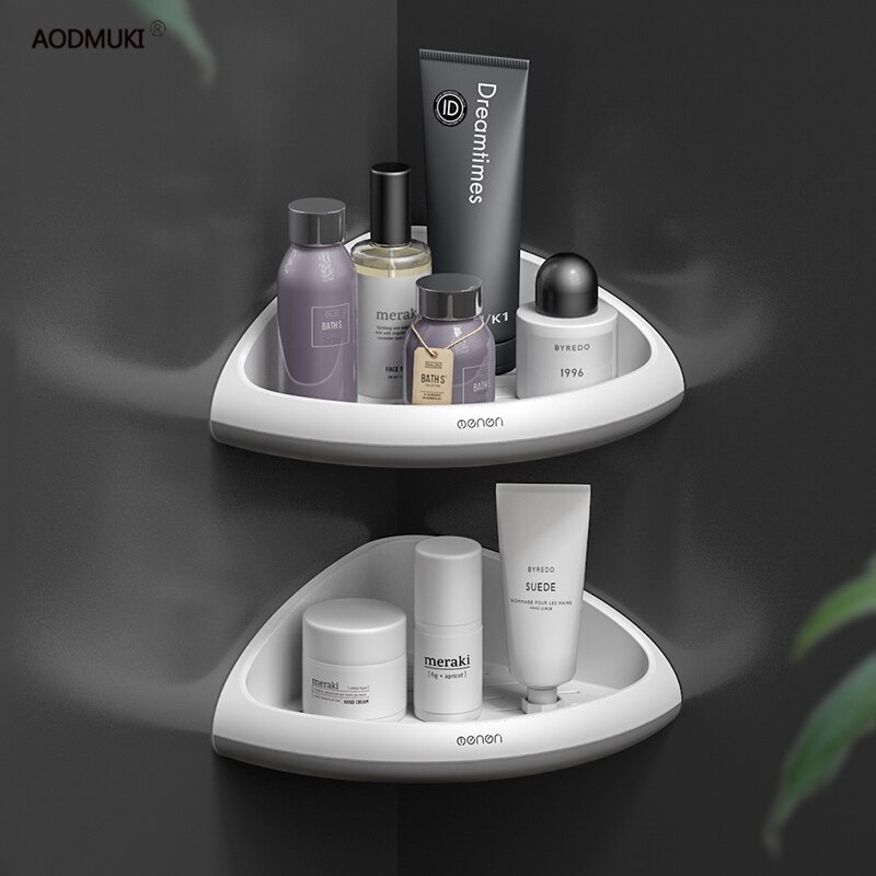 Mengni Rak Sudut Kamar Mandi / Mengni Corner Shelf WallMounted Triangular
