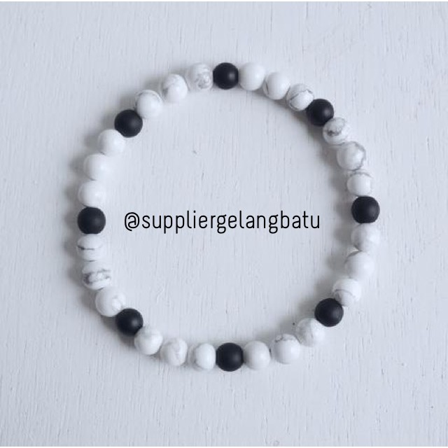 gelang batu pasangan distance bracelet couple akik pirus couple hadiah kado