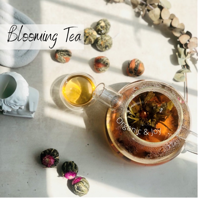 Organicjoy• Blooming tea/ teh bola mekar (teh bunga mekar, blooming tea)