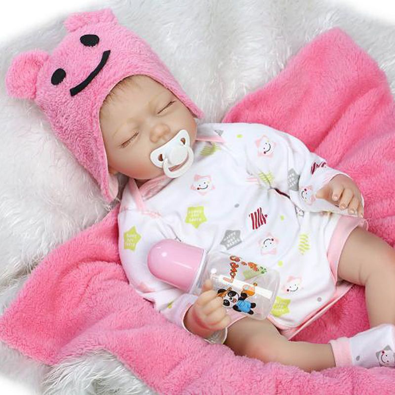 Mary 1set Anak Perempuan Untuk Boneka 55cm Pink Pakaian Anak Perempuan Mainan Kostum Bayi Newborn Mainan Topi Ni