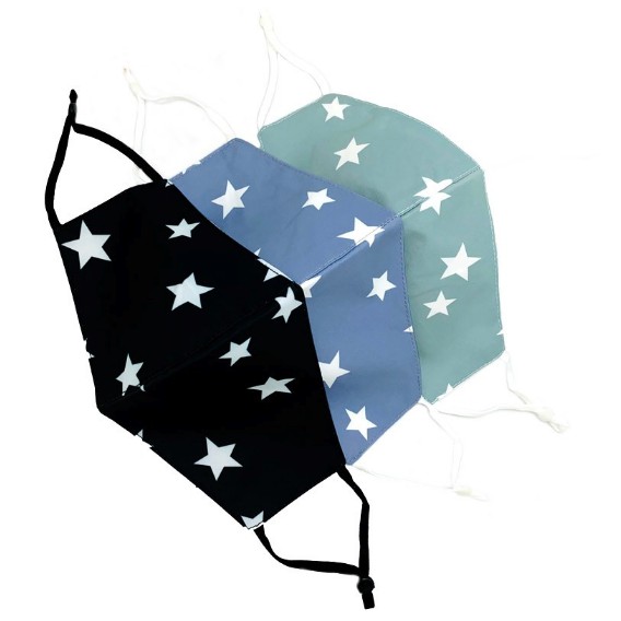 

La Floret 3 pcs MC-26 STAR Masker kain non-medis bahan katun/nylon blend, water repellent anti air