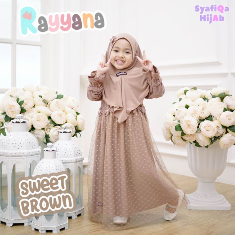 Afsheenastore - Rayyana Baju Gamis Anak Perempuan Dress Pesta Eid Series