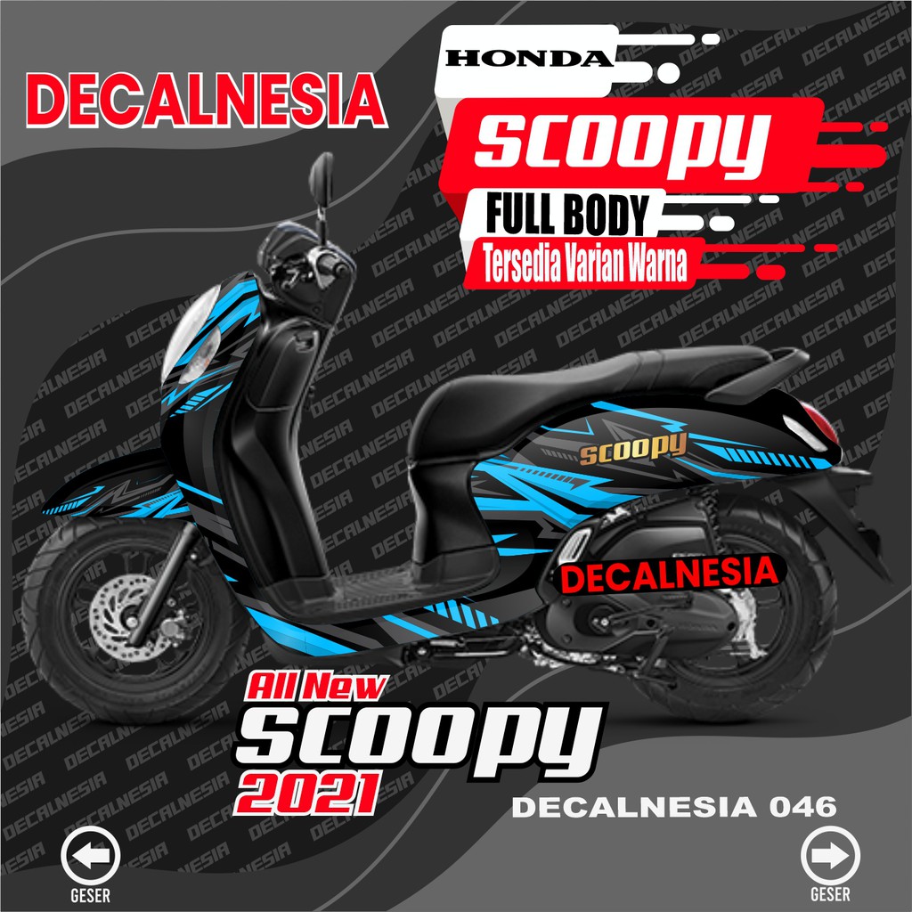 Decal Scoopy Full Body Racing Variasi Stiker Scoopy Sticker Scopy Dekal New 2021
