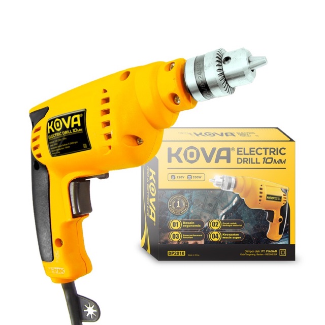 Electric Drill Bor Tangan Listrik 10 mm Reversible Kova