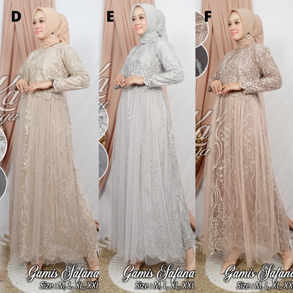 Gamis Kebaya Muslimah Tulle Bordir Safana