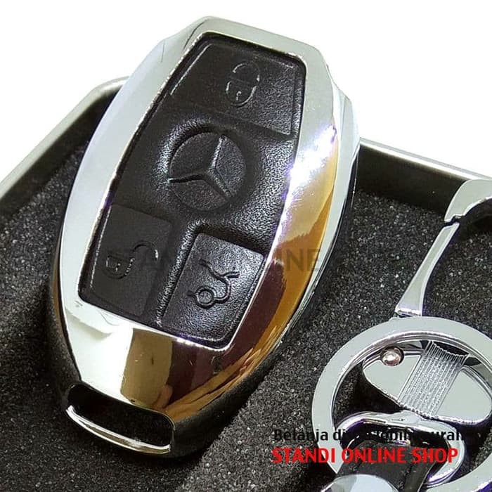 Sarung Kunci Remote Cover Smartkey Alloy Mercedes Benz Hitam