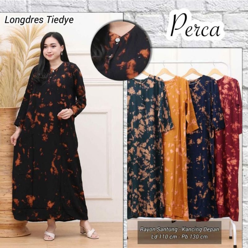 Daster panjang cabut warna Salwa Thalea sheila bahan rayon dada kancing depan busui bumil lengan panjang harga grosir murah wanita