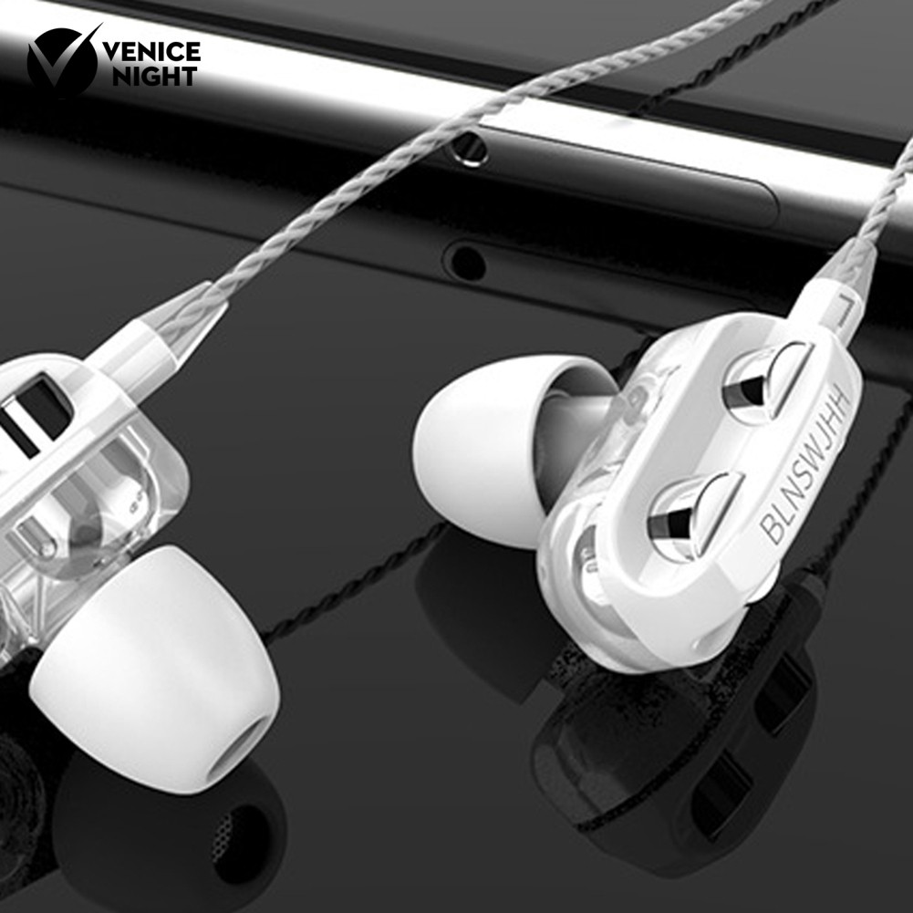 Earphone In-Ear Stereo Heavy Bass Dengan Kabel Dan Mic Untuk Olahraga