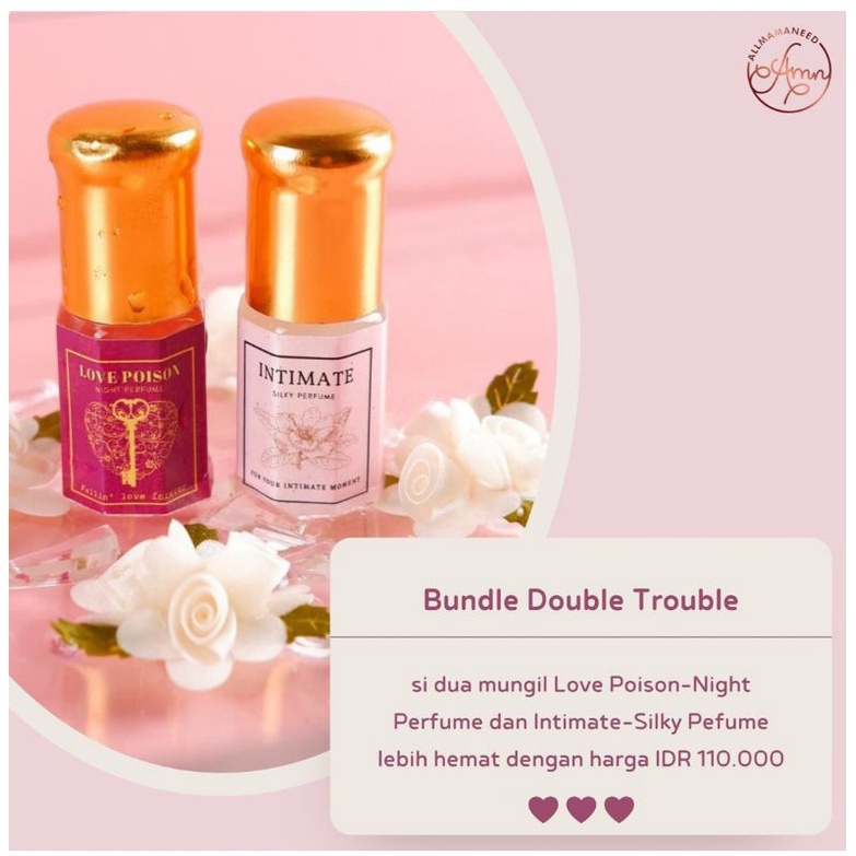 Bundle Double Trouble/Intimate Silky Parfume/Parfume Love Poison/Hampers/Kado Parfume/Kado Unik/kado