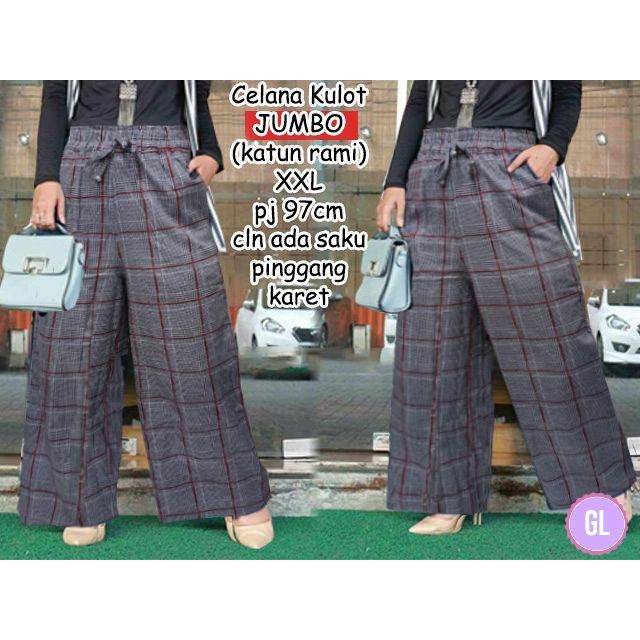 Celana kulot mayung super jumbo dan standar M L XL XXL XXXL putih hitam i.4602604.1154588057 celana