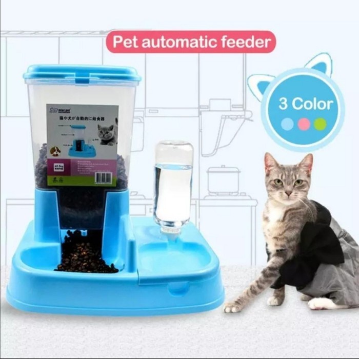 Tempat Makan Anjing Kucing Automatic Pet Food Dispenser Otomatis 2