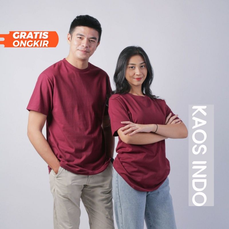 THEHIKAM Official - KAOS POLOS Lengan Pendek catton Combed 30s Unisex Pria Wanita OBLONG Distro Bandung Premium