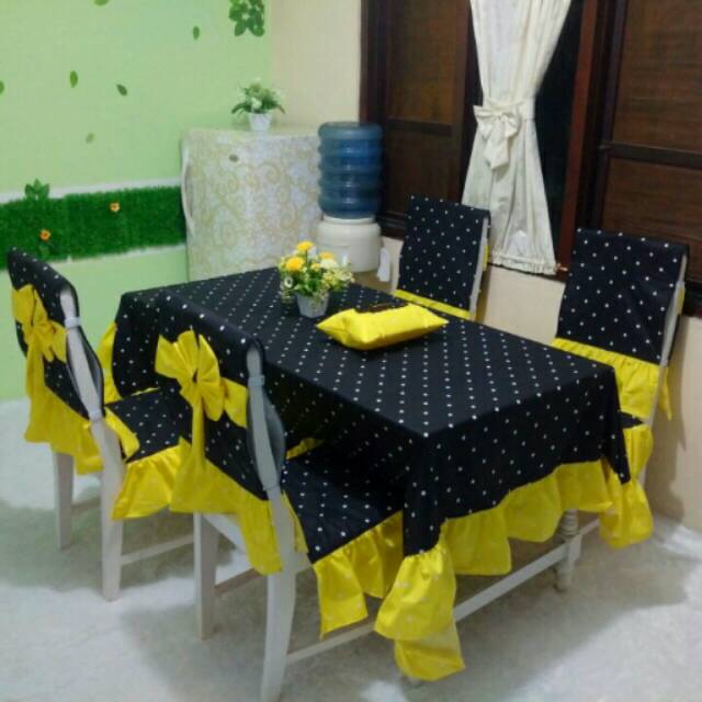 Sarung kursi makan Set taplak meja makan